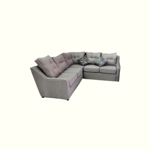 Gray L-shaped sofa