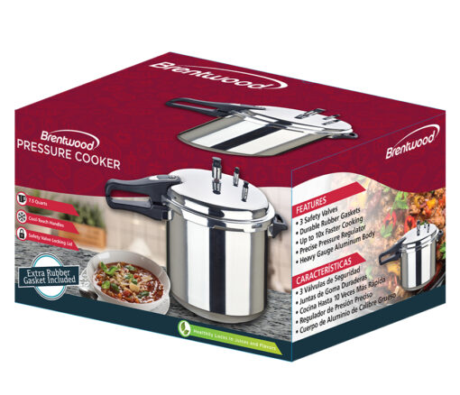 BRENTWOOD PRESSURE COOKER (7L) 7.5 QUART