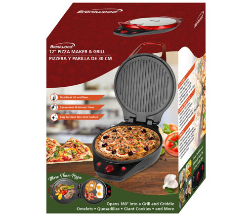 BRENTWOOD 12-INCH NON STICK PIZZA MAKER